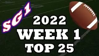 Week 1 Top 25 Rankings from SG1 Sports - Takeaways From Week 0