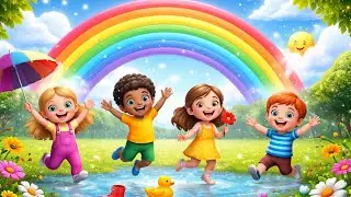 सात रंगों का इंद्रधनुष 🌈 | Kids Hindi Poem | Bal Kavita | #cartoonpoem #fortoddlers #hindirhymes