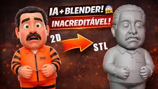 Como criei o Maduro em 3D com IA + Blender Sculpt (passo a passo insano)