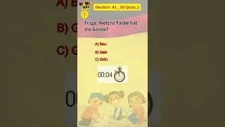 German Learn Online | 50 Quizz For Level A1 | German Quiz #short