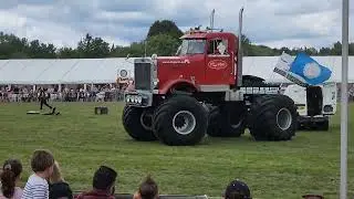 Big Pete & Grim Reaper monster trucks rip a van in half! #vandalism
