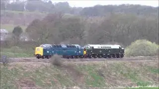 Deltic D9009 Alycidon  + Class 40 D213 Andania    17-4-18