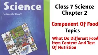 Class 6 Science NCERT Chapter 2 (Component Of Food)