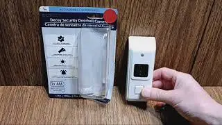 Обзор и распаковка дверного звонка-камеры Dollar Tree Decoy Security Doorbell Camera.