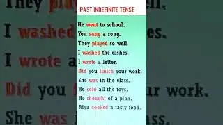 past indefinite tense #spokenenglish #english #vocabulary #edit