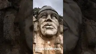 giant head sculpture on Google Earth and Google maps #googleearth #googleearthshorts #googlemaps