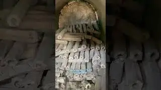 Barbecue charcoal briquettes production process#bbqcharcoal#charcoalmachine#pyrolysis#furnace#fyp
