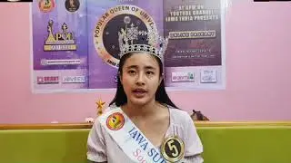 SAVE ENVIRONMENT/ SPREAD PEACE/ POPULAR QUEEN OF UNIVERSE 2020/ SPEECH/ AWARENESS/JOYA SAPAM/