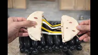 Balloon Cooking ASMR: Beef & Cheese Quesadilla