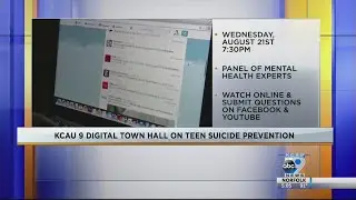 KCAU 9 to host digital town hall on teen suicide prevention