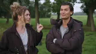 Kim & Koen na de eerste nacht op de boerderij van Gerrit