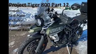Project Tiger 800 Part 12: Installing: Skid plate, Radiator, Engine guard and Panniers