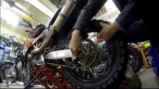 KTM 690R Enduro New Dunlop Tires And 16T Countershaft Sprocket Swap
