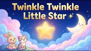 Twinkle Twinkle Little Star ✨ | Relaxing Animated Lullaby for Kids