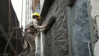 PROYECTAR Arq Carlos Medina / Aplicaci&oacute;n mortero  3 en 1 proyectado