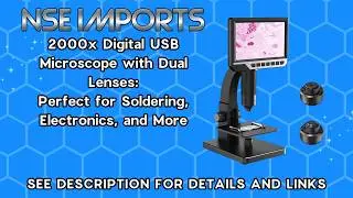 2000x Digital USB Microscope with Dual Lenses: Perfect for Soldering, Electronics, and More