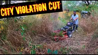 CITY ORDINANCE VIOLATION - MOWING EXTREMELY OVERGROWN LAWN -  ABATEMENT PROPERTY- SATISFYING LAWN