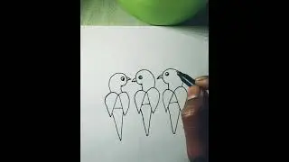 parrot drawing letter AAA 😍#drawing #shorts #viral #shortvideo #viralvideo #easydrawing