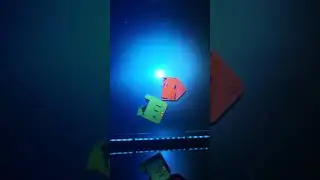 Charge vs Slice N Dice First fight Top View, 3d printed remote control bots.