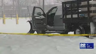 Woman killed, husband injured in snowplow truck crash at Norwood MBTA lot