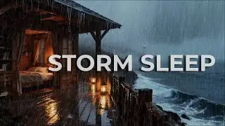 🔴 [Pure Serenity] Stormy Ocean Rain at Cliffside Cabin to Stop Overthinking and Sleep Fast 🌊⛈️