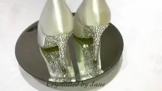 Bridal Shoes Heels Pumps Sole / Swarovski Crystal /  Bling Strass Bejazzled / Bespoke Custom Service