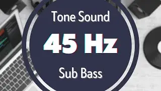 45 Hz Low-Frequency Sound for Subwoofer Testing. Tone Audio Signal. Sine Waveform