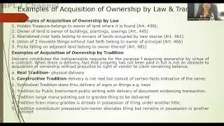 PROPERTY - Modes of Acquiring Ownership