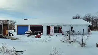 Pole Barn Gets Siding