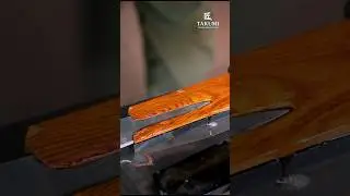 TAKUMI KNIVES | Hot Female Blacksmith Turns a Scrap Saw Blade into a Stunning Bushcraft Knife part 2