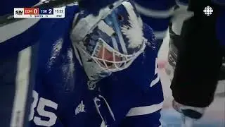 Ilya Samsonov's beautiful glove save on Kulak's slapshot vs Oilers (23 mar 2024)