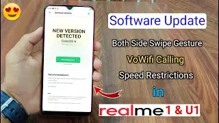 New Software Update (February) Received in Realme 1 & U1 , New Features Added, WiFi Calling, Gesture