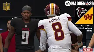 Madden 26 Marcus Mariota Washington Commanders vs Atlanta Falcons WEEK 4 Simulation 2025 Game Play