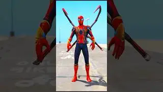 GTA V : Iron-Spiderman Revenge From Red Hulk 😲| ep 20 #shorts #shortsfeed #gta5