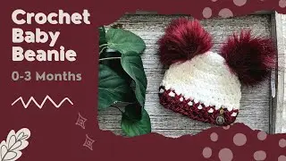 0-3 Month Bulky Crochet Hat - Whitley Beanie