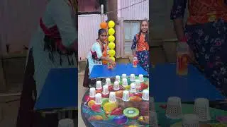 Roll Steel Ball Drop bottle Challenge and Bottle Flip Guess Glass Ball Pop Balloon Challenge