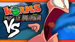 VS MODE: Worms: Battle Islands - WRONG BUTTON!! (Part 2) (4-Player)