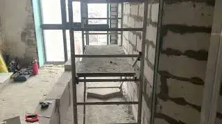 installation of walls from aerated concrete blocks