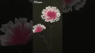 Carnation flower painting tutorial for beginners |One stroke #shorts