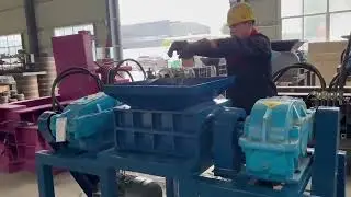 Iron shavings shredder testing site #Metal #Plastic #Wood #Rubber #Crusher