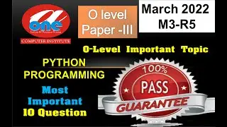 Python Paper Important Notes January 2022| O level Paper Exam 2022| O level January 2022| O-Level