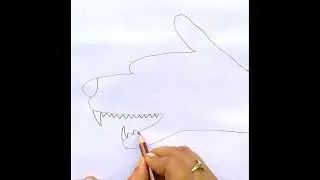 Wolf Drawing | Very Easy Wolf Drawing | Step by Step #drawing #shorts