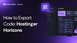 Как экспортировать код из Hostinger Horizons