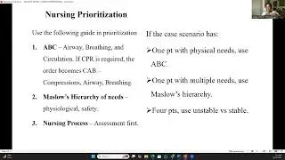 NCLEX-RN REVIEW: NURSING PRIORITIZATION part 1