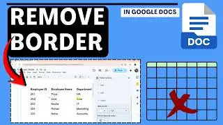 How to remove line of the Table in Google Docs