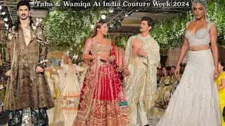 Taha Shah & Wamiqa Gabbi Turn Showstoppers for Abu Sandeep on Day 1 of India Couture Week 2024