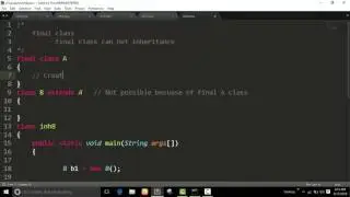 How to use Final Class in Java Program