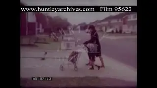 Pushing A Pram, 1970s - Film 95622