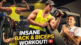 BEAST BACK & BICEPS 🔥 | Pull Workout Vlog | Thirsty Beast vs Saurabh
