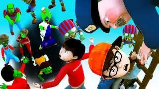 Scary teacher Family Zombie Pandemic Nick and Doll  Sad Story